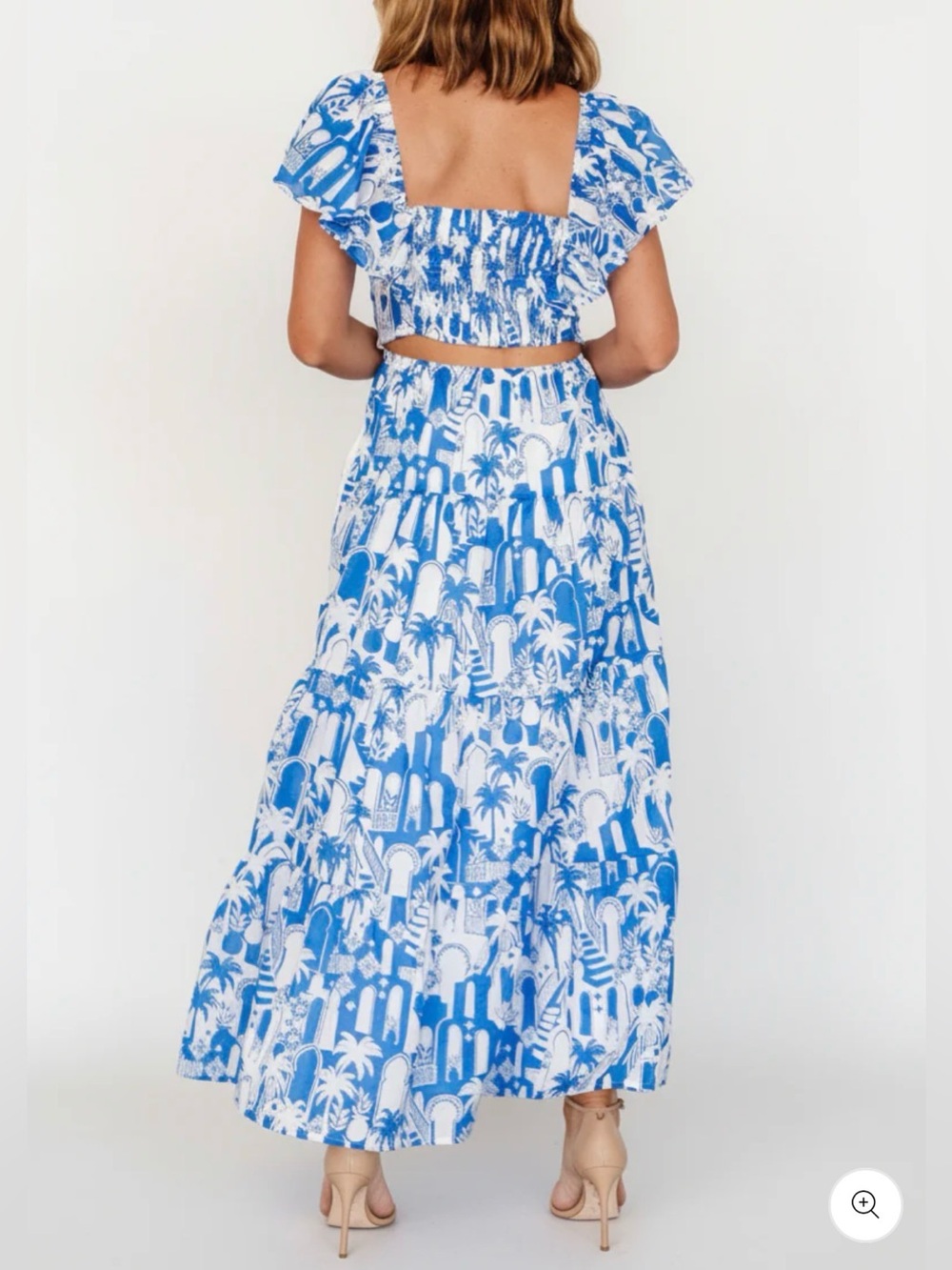 NWT BALTIC BORN Catira smocked lightweight cut out vacation maxi dress 1X - Picture 5 of 9
